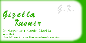 gizella kusnir business card